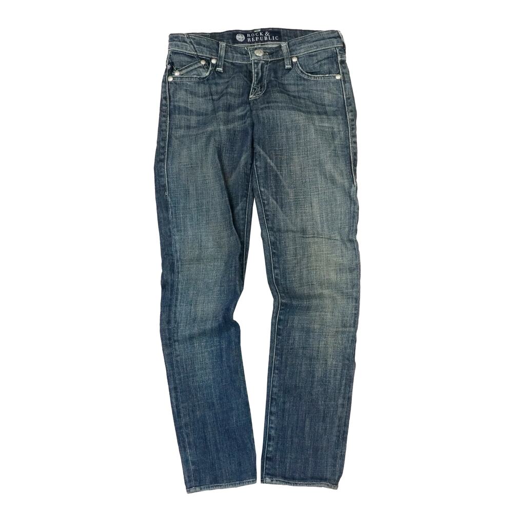 Vintage Rock And Republic Blue Skinny Jeans Size 23